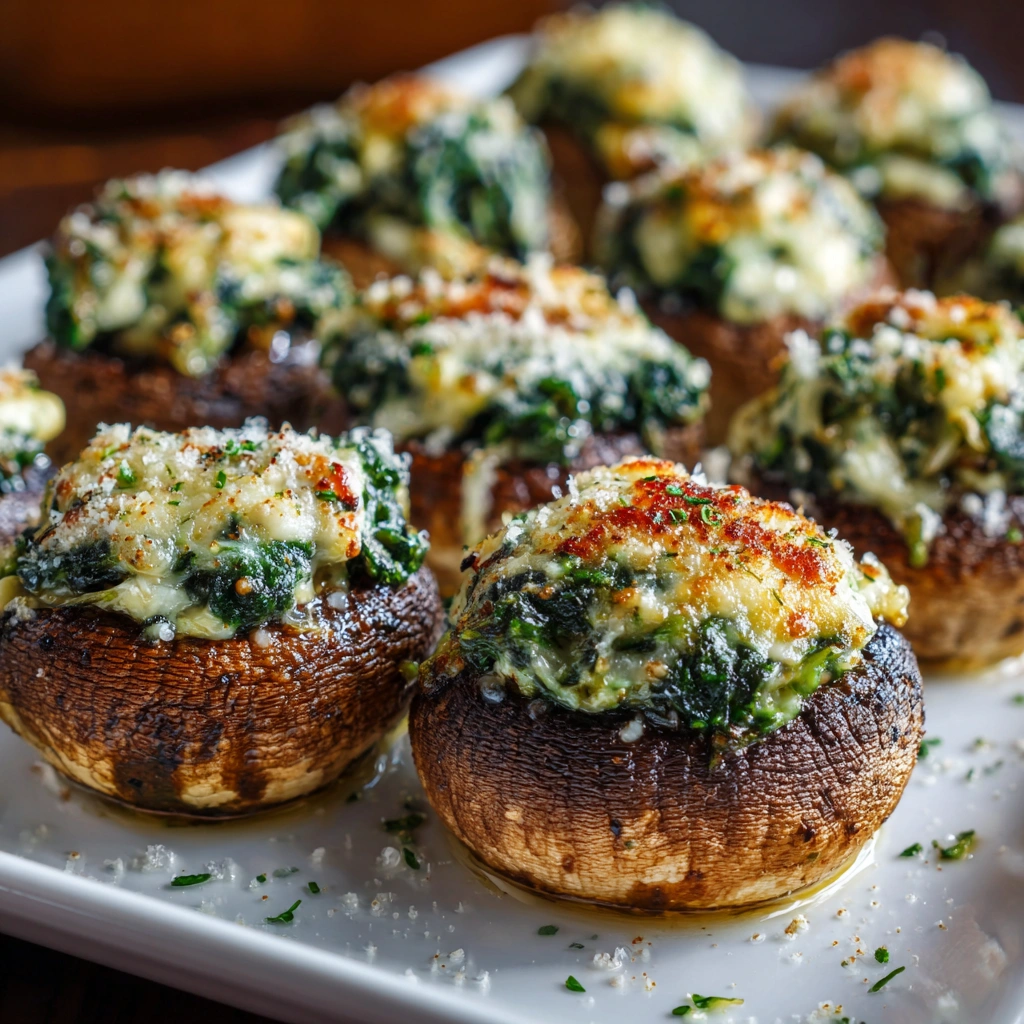 Spinach and Cheese Stuffed Mushrooms That Wow Your Guests!