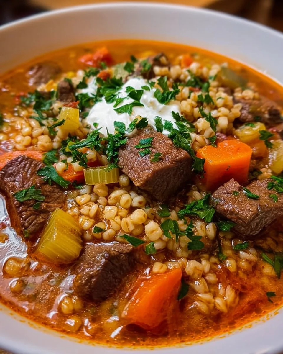Beef Barley Persian Soup