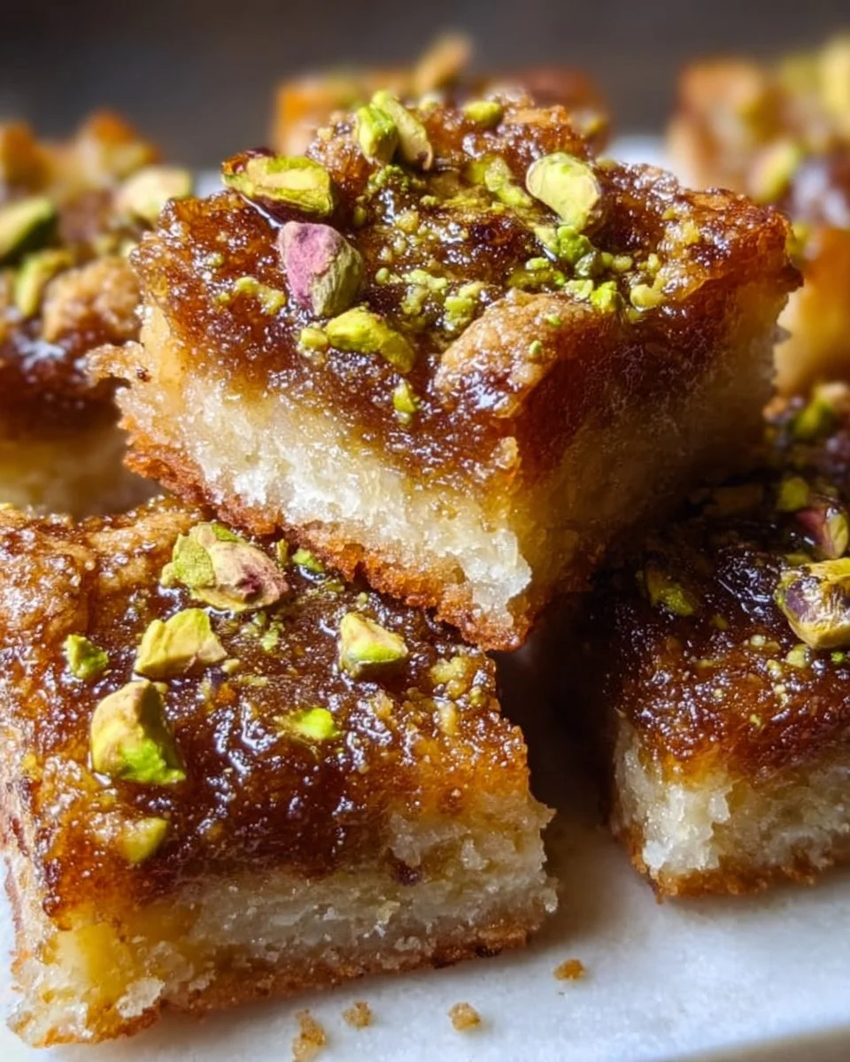 Brown Butter Honey Pistachio Bars