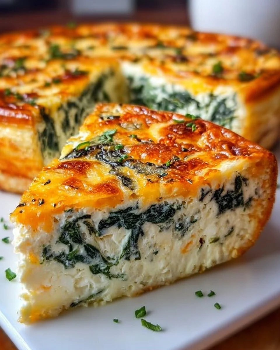 Cottage Cheese and Spinach Crustless Quiche