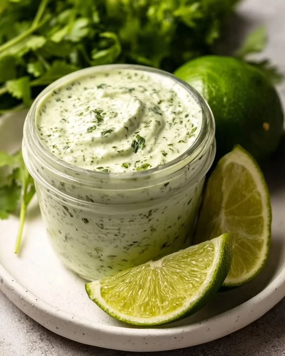 Creamy Garlic Lime Cilantro Sauce