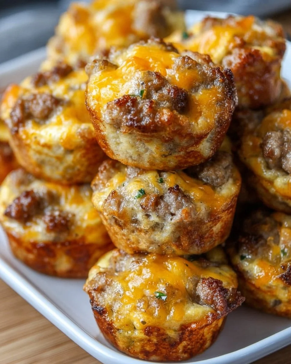 High-Protein Pancake Sausage Mini Muffins