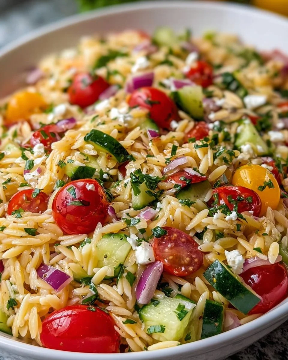 Lemon Orzo Pasta Salad