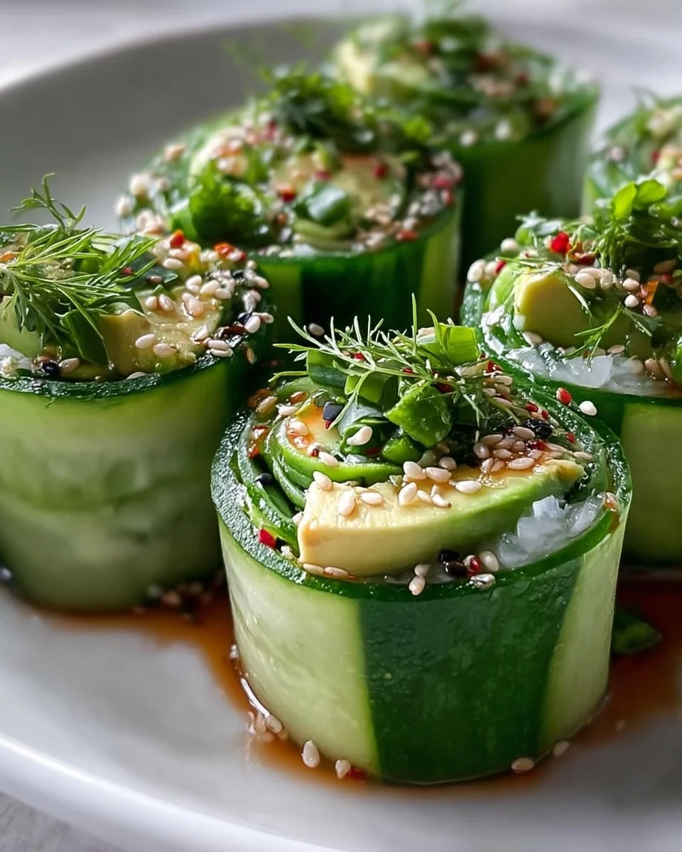 Light Cucumber Avocado Rolls