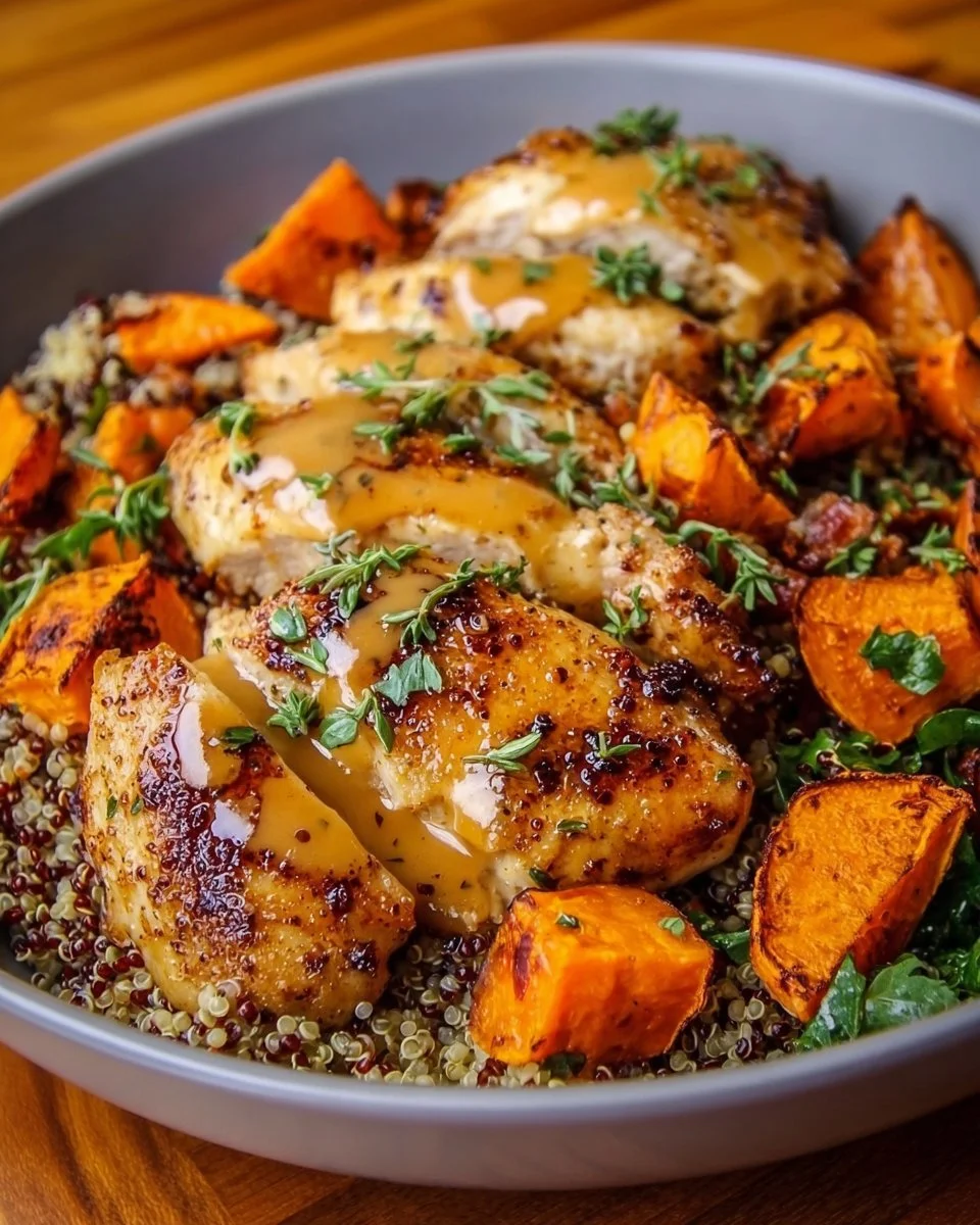 Maple Dijon Chicken & Sweet Potato Bowls That Comfort Your Soul