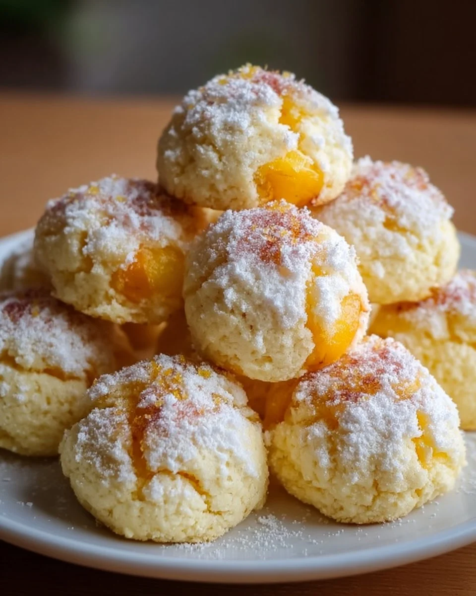 Orange Infused Ricotta Peach Cookies