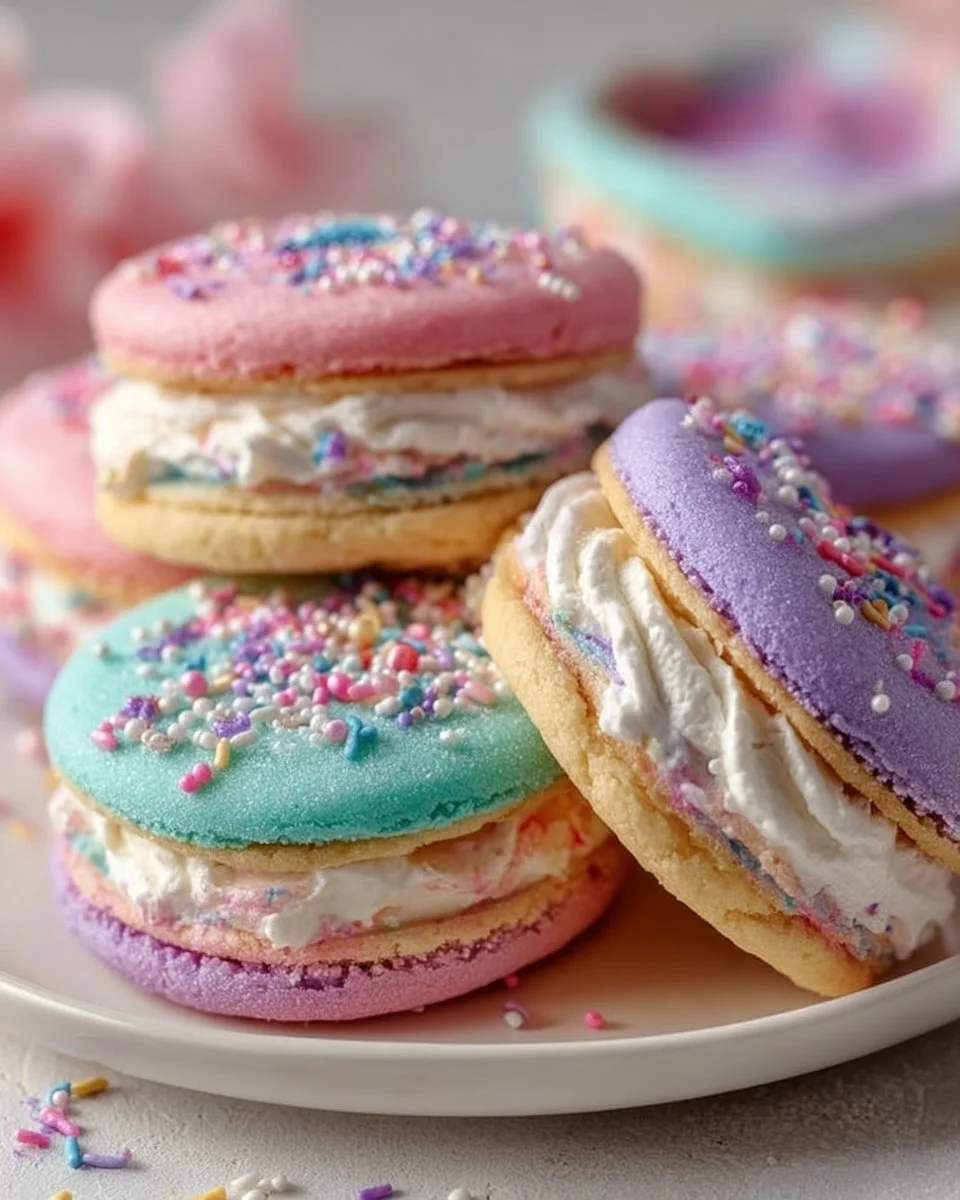 Pastel Sugar Cookie Sandwiches
