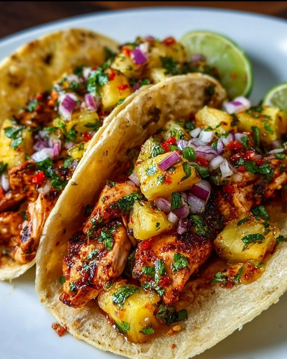 Pineapple Chicken Tacos