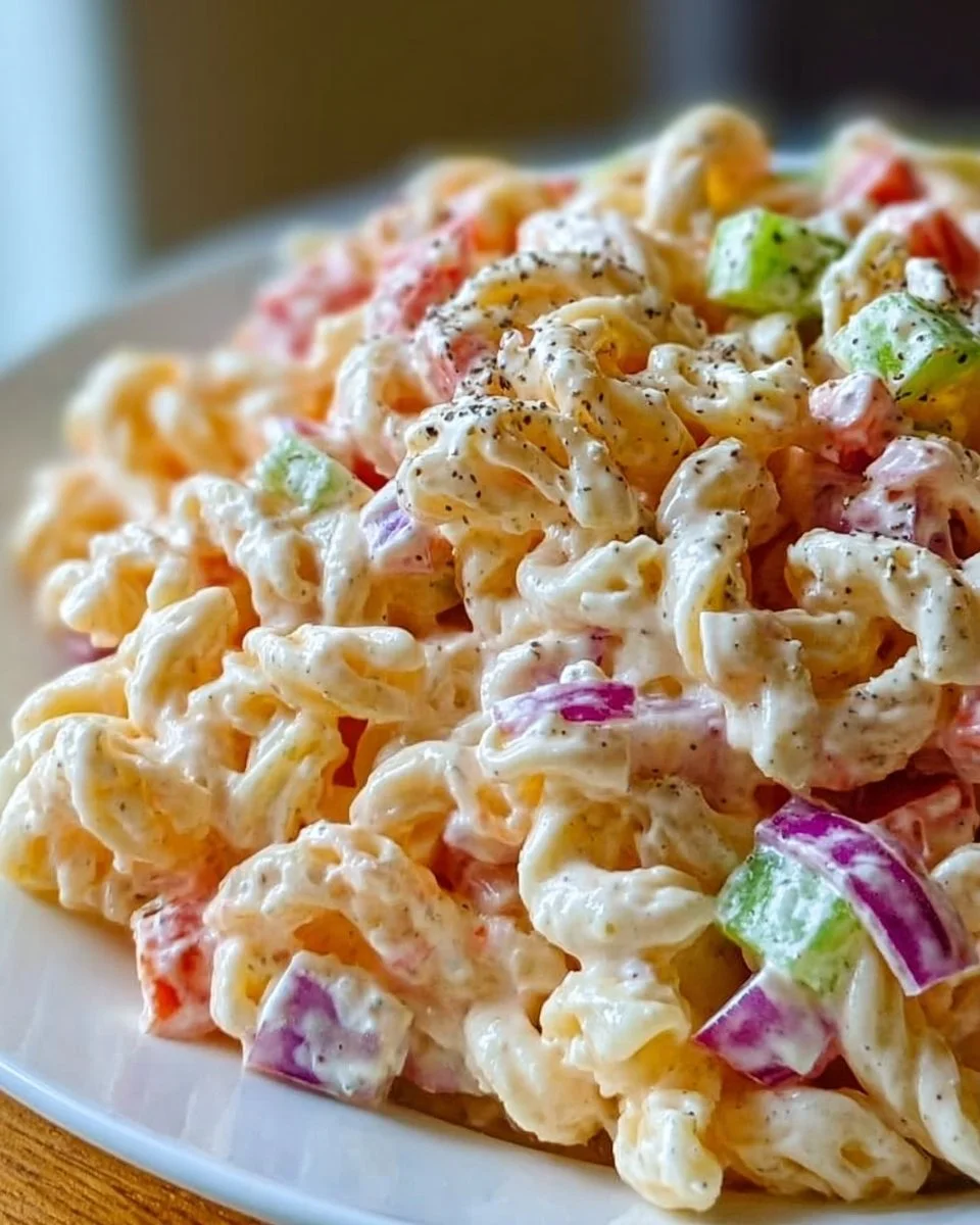 Pink Cadillac Pasta Salad – Creamy, Tangy, and Picnic-Perfect