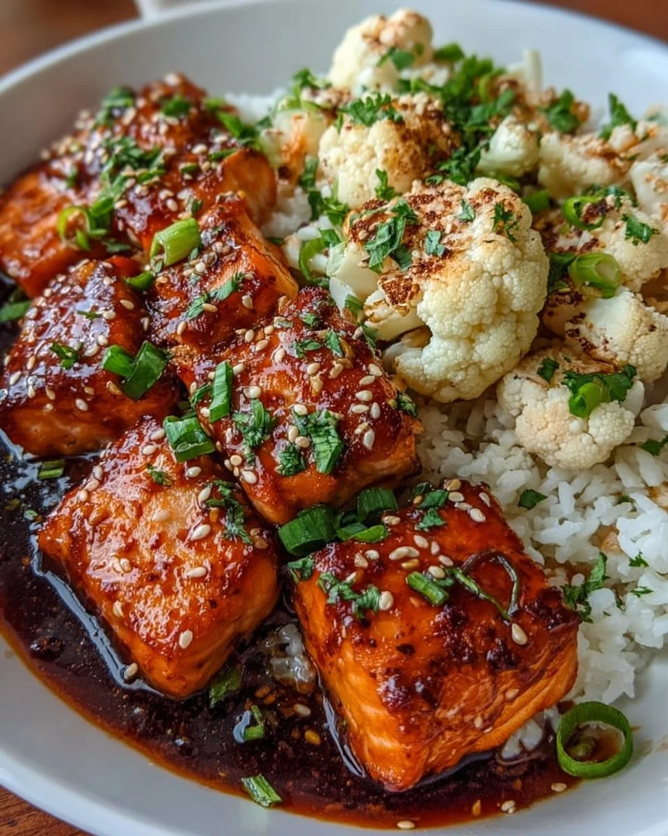 Sriracha Honey Salmon Bowls