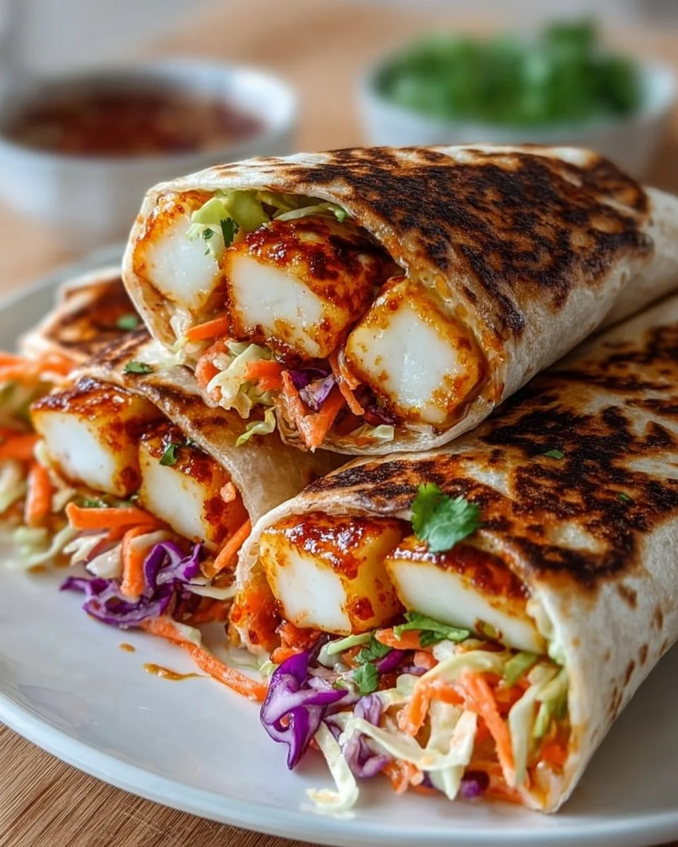 Sweet Chili Halloumi Wraps