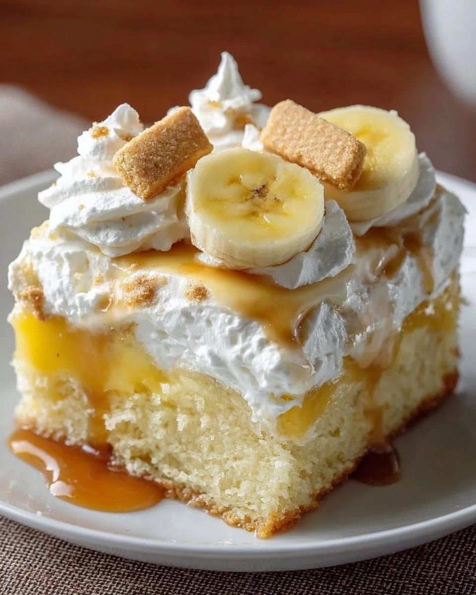 Banana Pudding Poke Cake