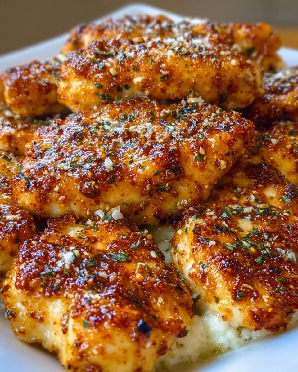 Cottage Cheese Parmesan Firecracker Chicken
