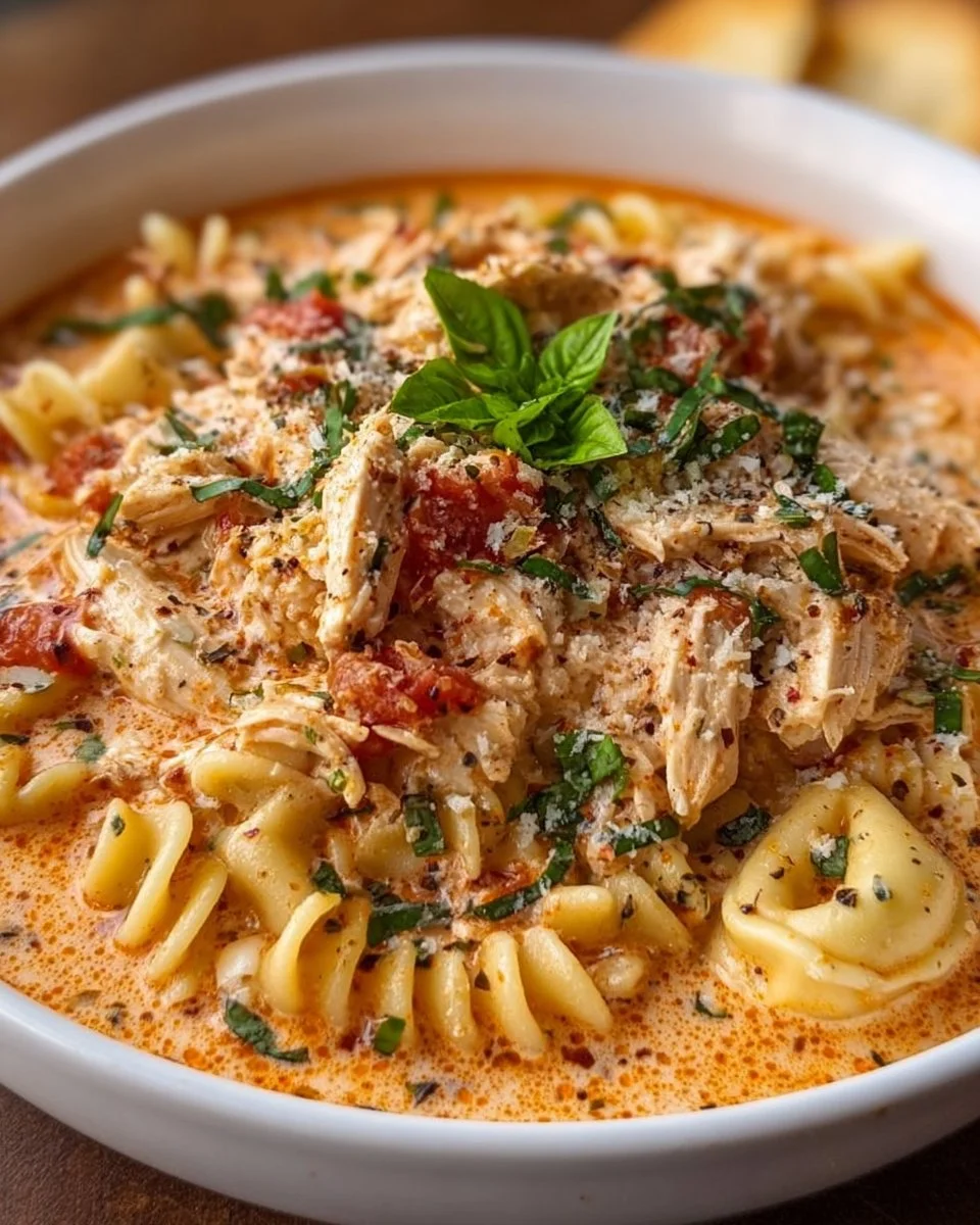 Crock Pot Creamy Chicken Parmesan Soup