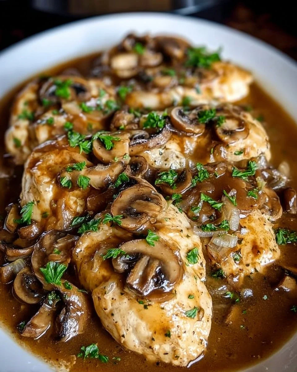 Easy Crockpot Chicken Marsala