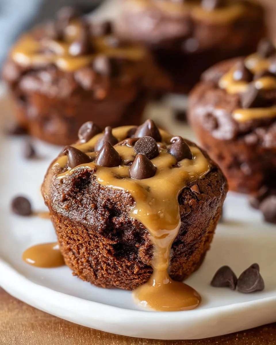 Flourless Chocolate Peanut Butter Muffins