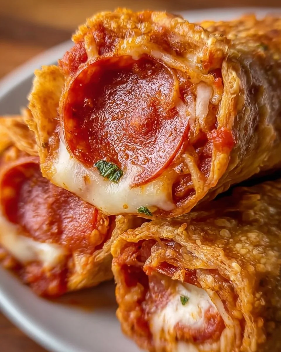 High Protein Pepperoni Pizza Rolls
