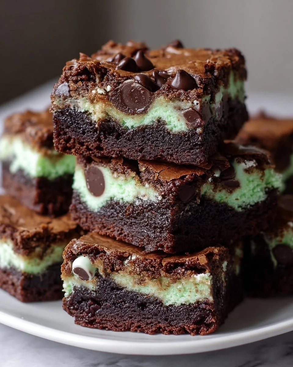 Mint Chocolate Chip Brownies