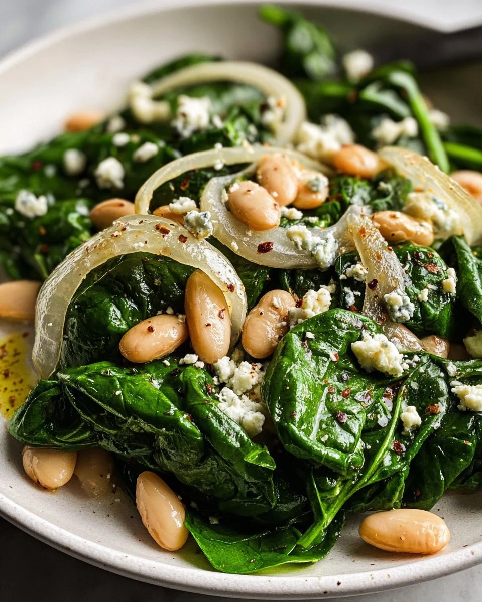 Sautéed Spinach and White Bean Salad