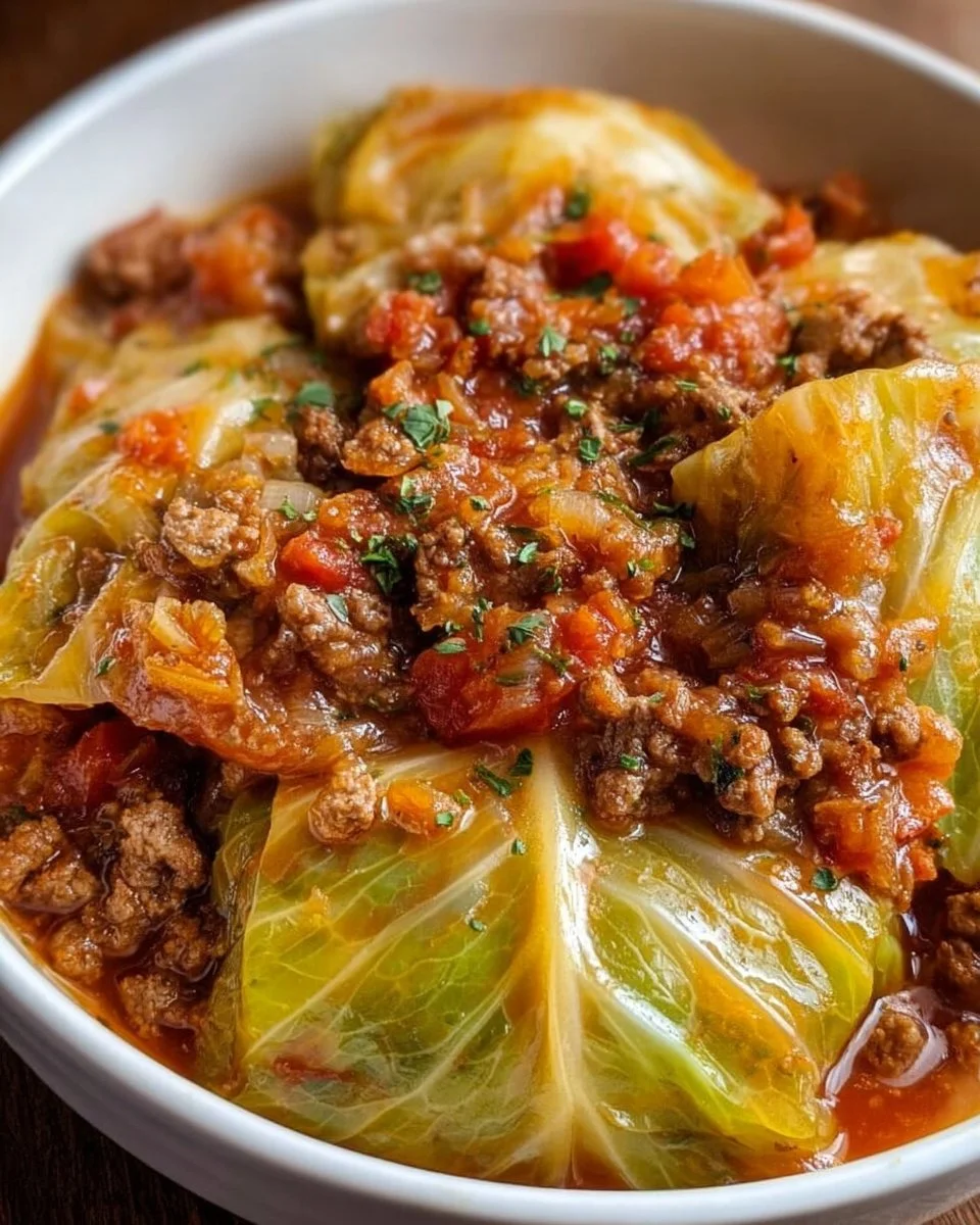 Slow Cooker Unstuffed Cabbage Rolls