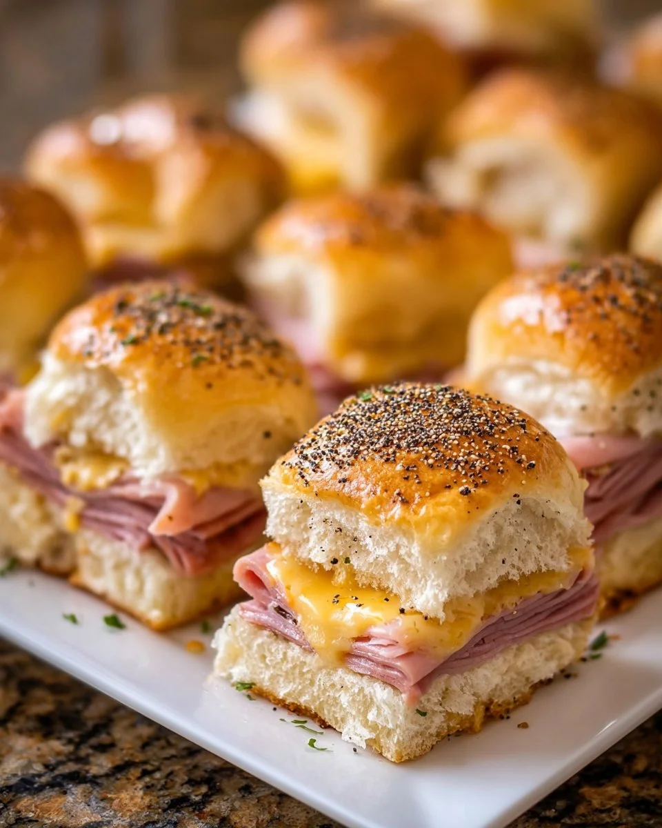 Baked Ham and Cheese Sliders