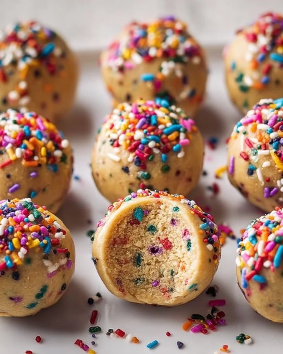 Birthday Cake Batter Protein Balls