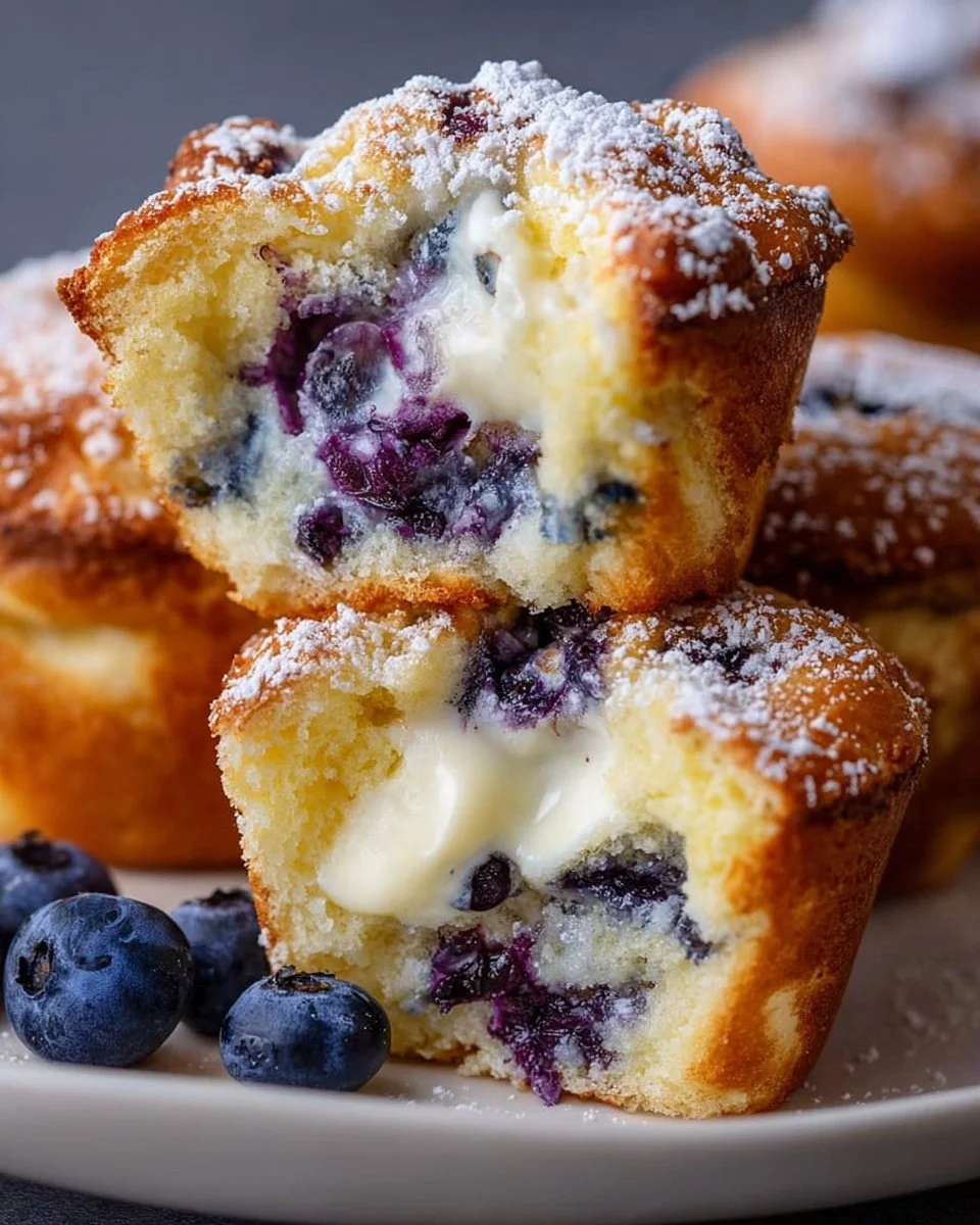 Blueberry Crescent Cream Cheese Muffins
