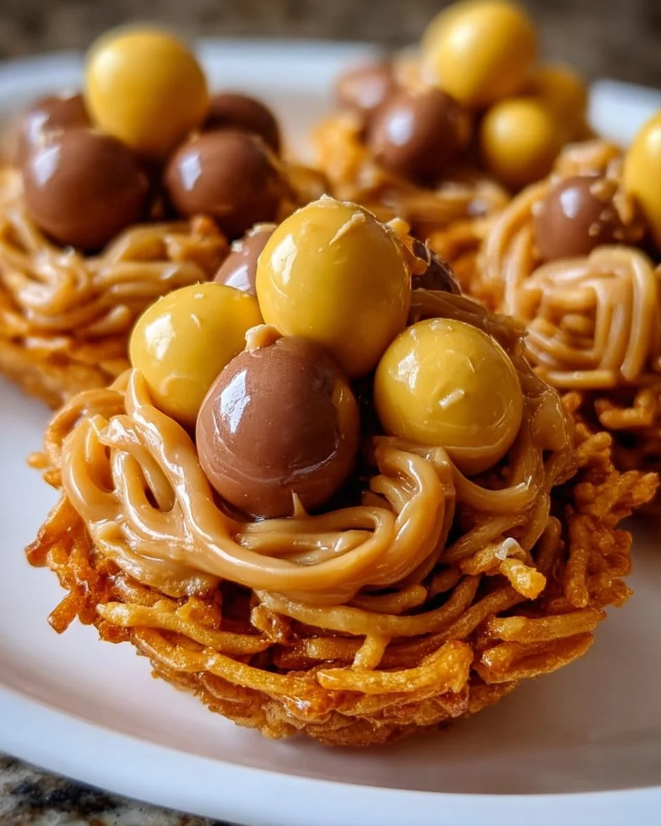 Butterscotch &amp; Peanut Butter Bird Nest Cookies