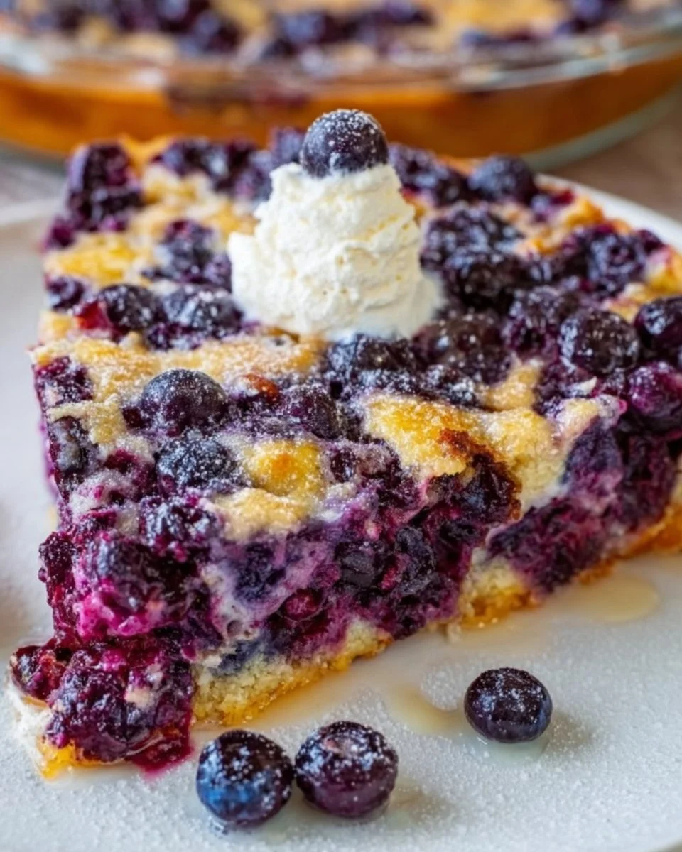 Crustless Blueberry Pie