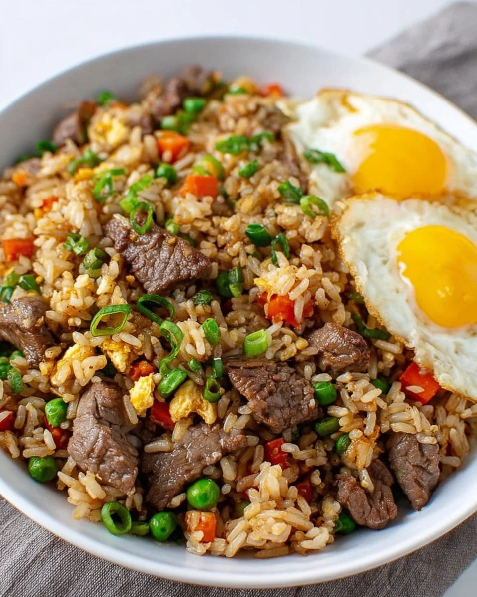 Easy Beef Fried Rice with Eggs