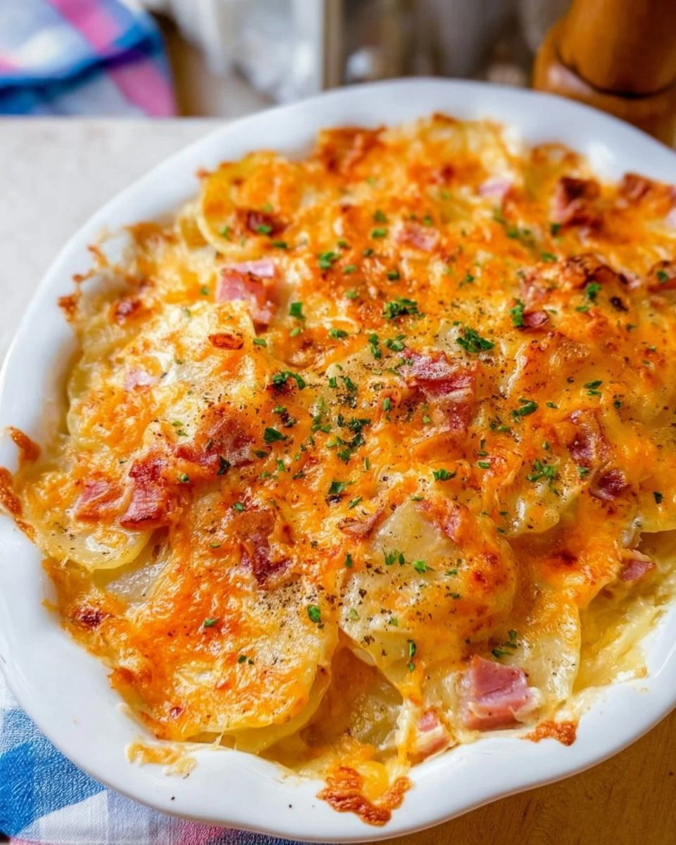 Scalloped Potatoes with Ham and Cheese