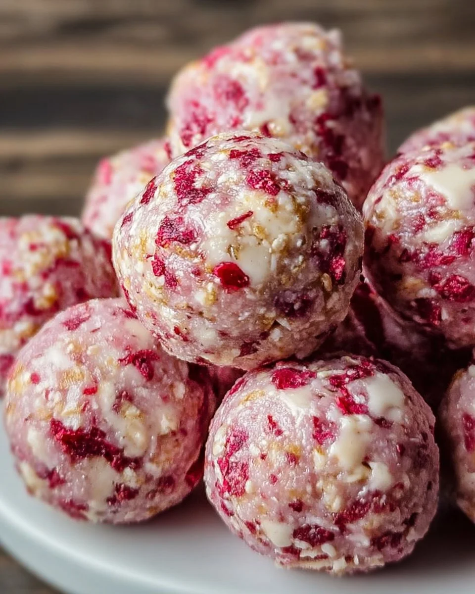 Strawberry Cheesecake Protein Balls