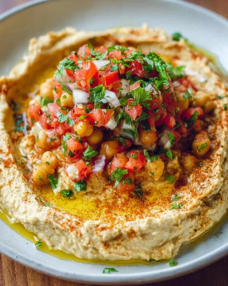 Delicious bowl of taco hummus served with tortilla chips