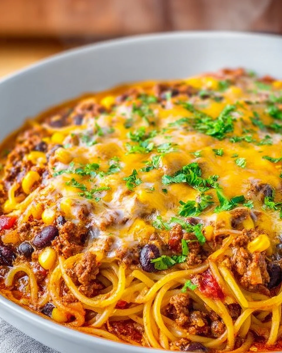 Taco Spaghetti Bake
