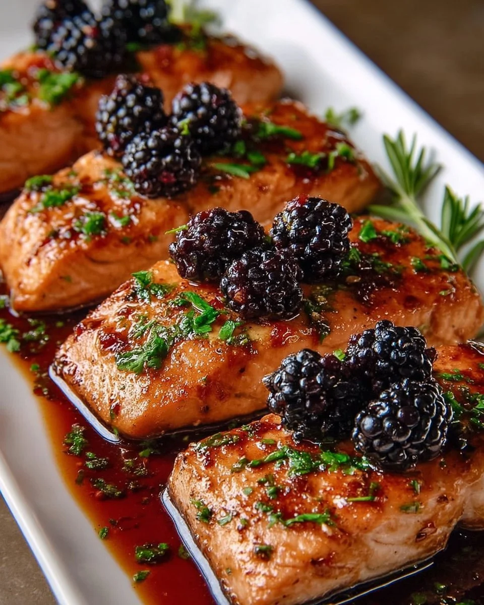 Bourbon Blackberry Salmon