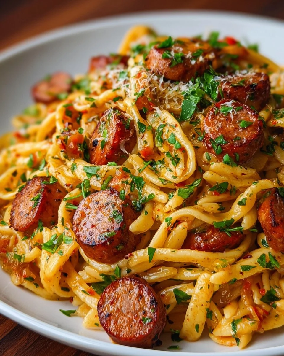 Honey Garlic Sausage Pasta
