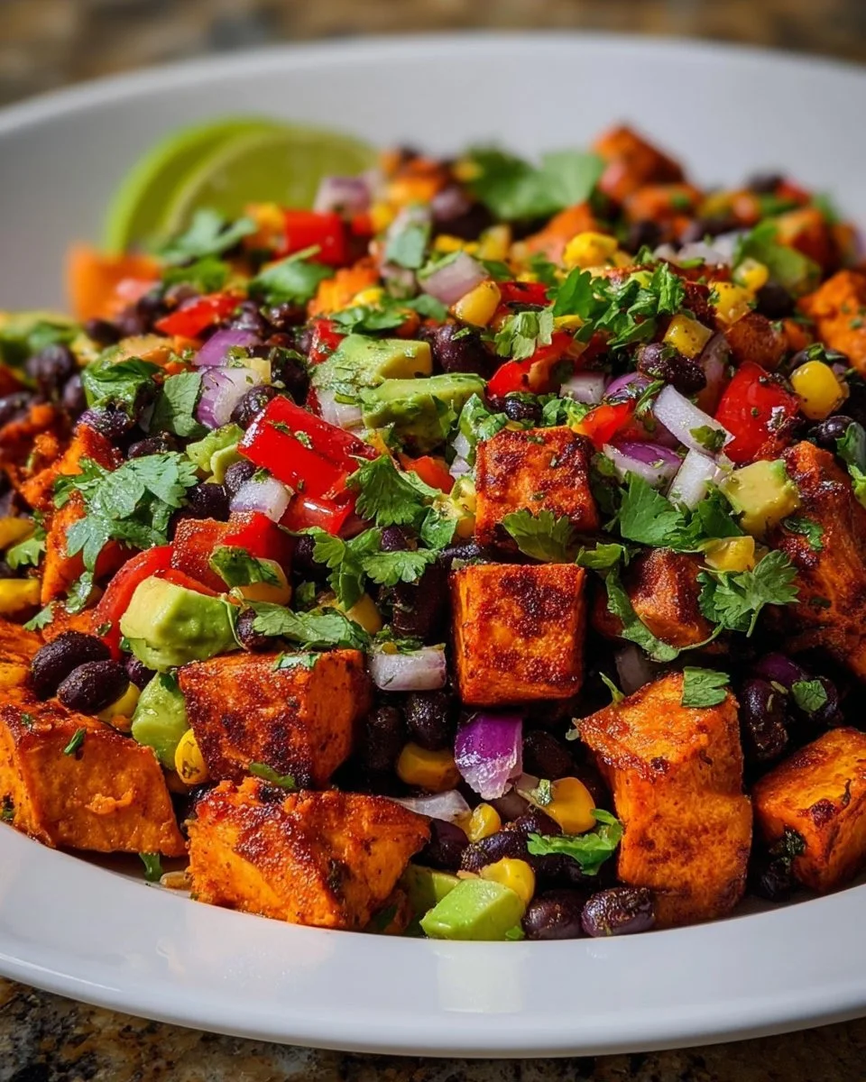 Roasted Sweet Potato Black Bean Salad